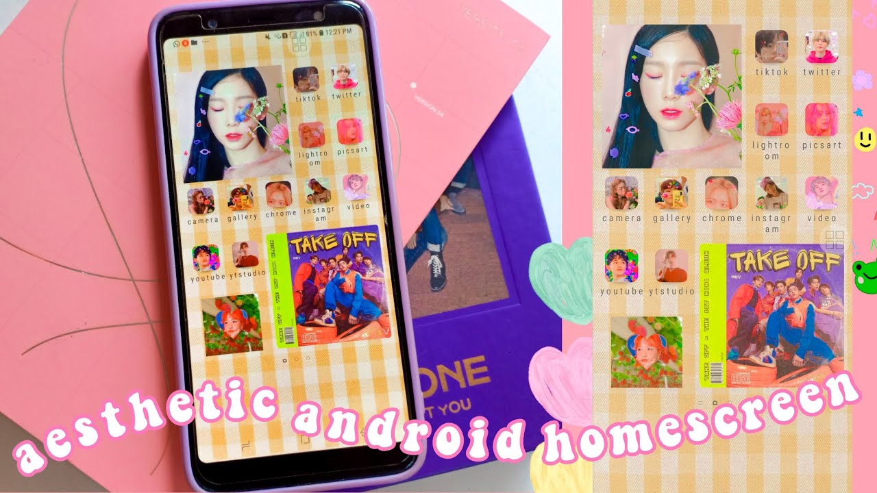 🍭 how to customize aesthetic home screen for android phone // tutorial ubah home screen 2020 🍬