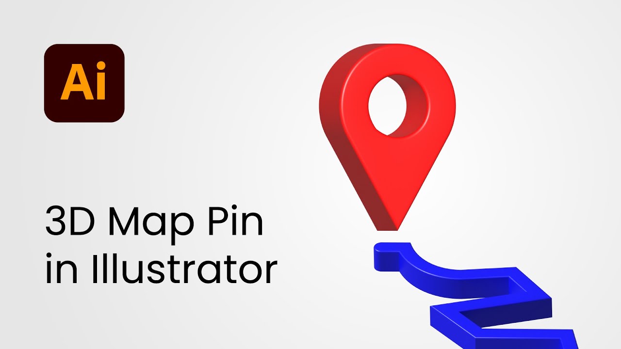 Создание 3D-булавки на карте в Adobe Illustrator