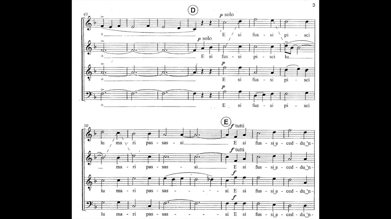 Luciano Berio - E Si Fussi Pisci (2002)