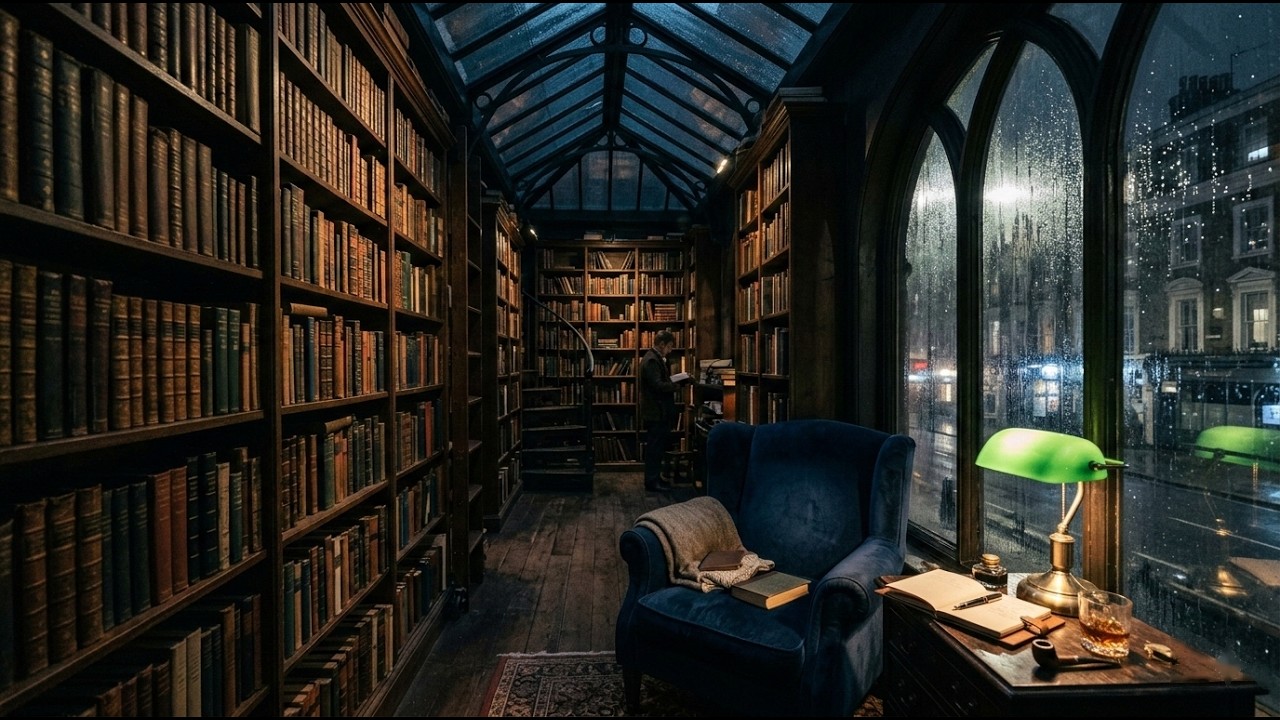 The Library of Rain: A 1954 Noir Mystery (Sleep Story)