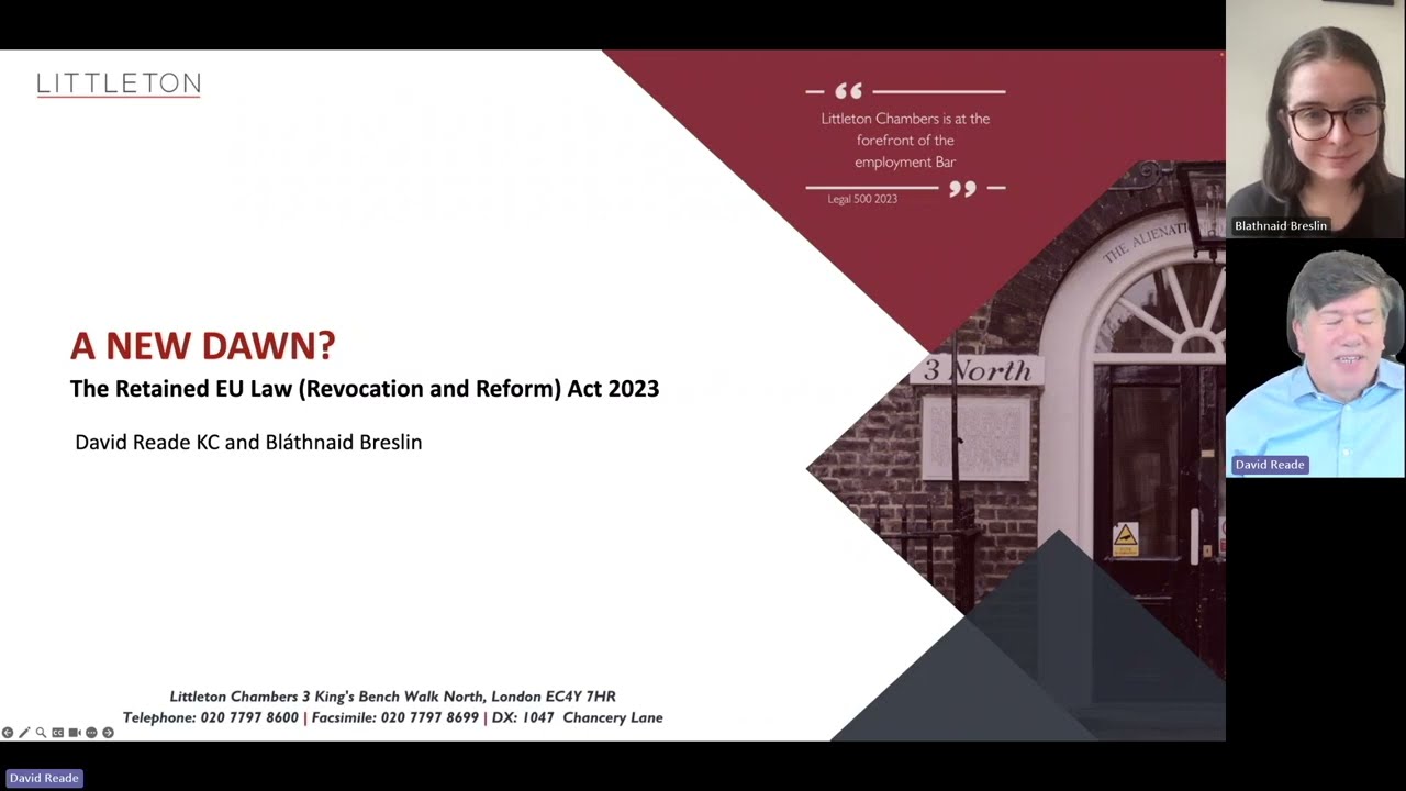 The Retained EU Law (Revocation and Reform) Act 2023