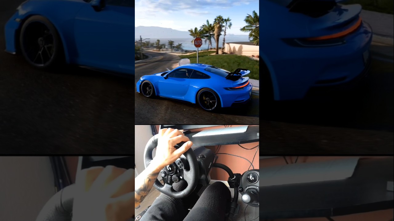 Porsche 911 GT3 #forzahorizon #ps5 #desjogaming #gaming#gamingsetup #steeringwheel #logitechg923