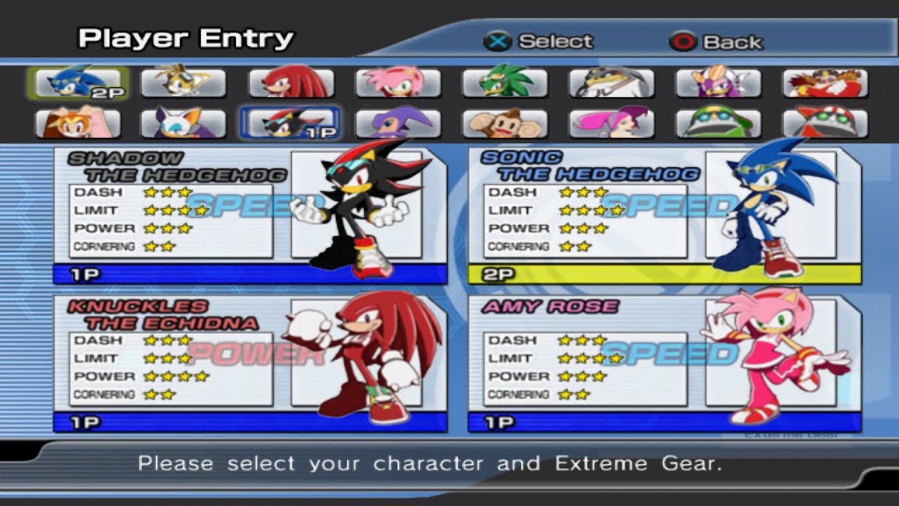 Sonic Riders All Characters [PS2]
