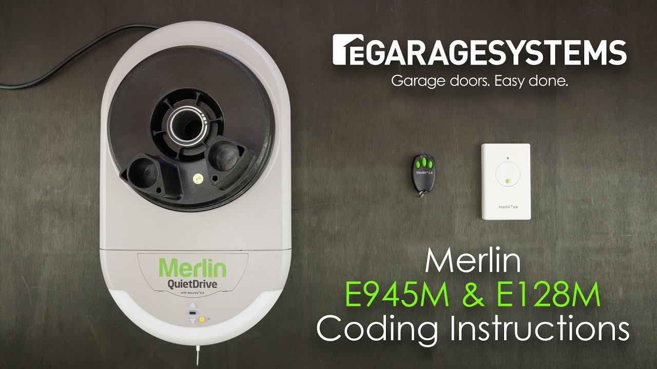 Coding the Merlin E945M & E128M into the Merlin Silent Drive MR850EVO Roller Garage Door Opener