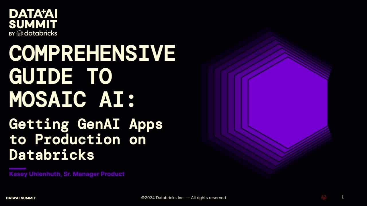 Полное руководство по Mosaic AI: запуск приложений GenAI в производство на Databricks