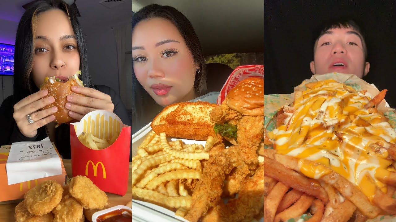TIKTOK Mukbang Compilation Pt. 33 | Cane's, In-N-Out, Wingstop, Chili's, Dave’s Hot Chicken, & More!