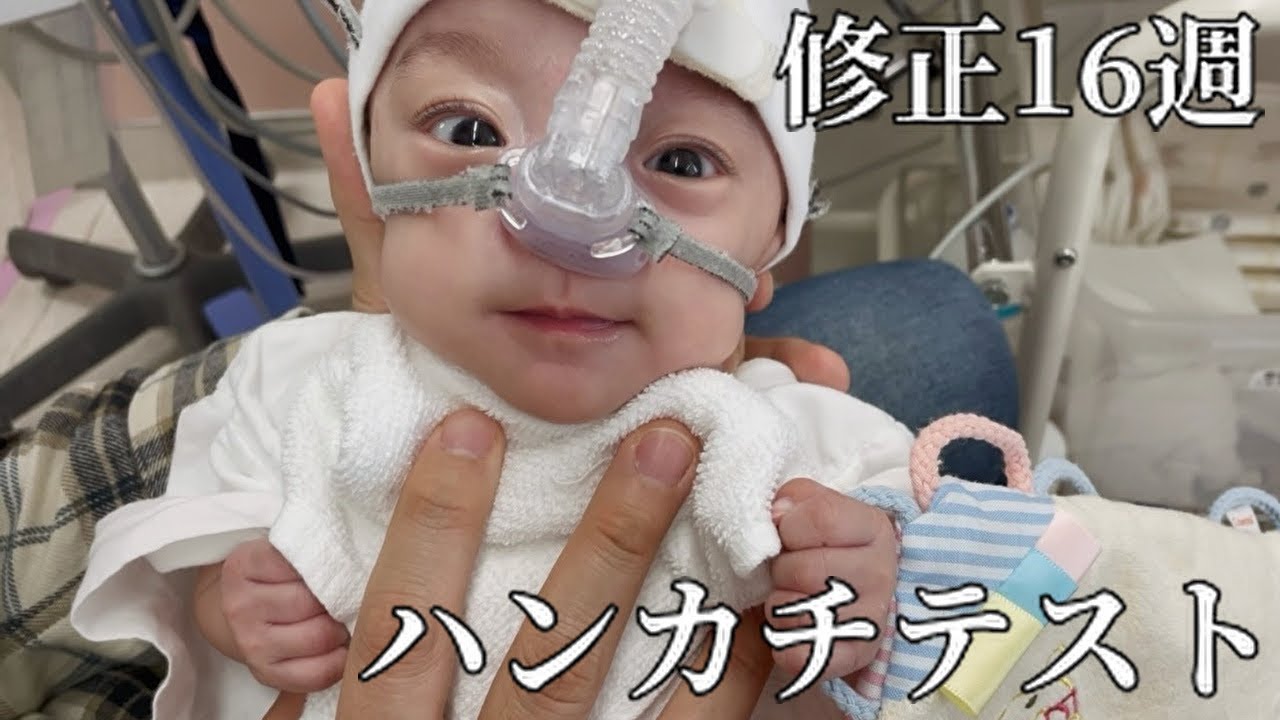 生後7ヶ月｜ハンカチテストやってみたら、意外な結果になりました🧐｜未熟児赤ちゃん成長記録