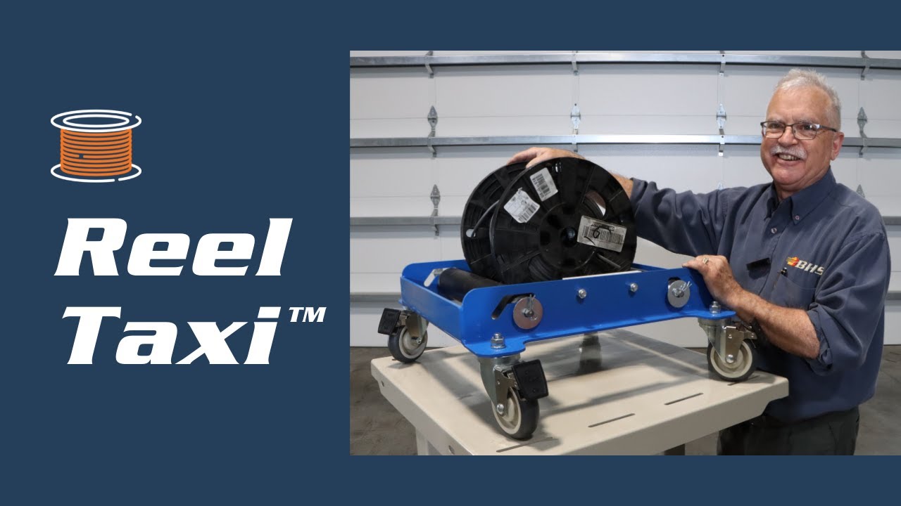 Reel Taxi - A mobile reel roller that simplifies data cable installation | Material Handling Minute