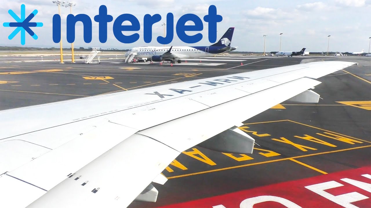 Interjet Sukhoi Superjet SSJ100-95B Takeoff from Monterrey (MTY)