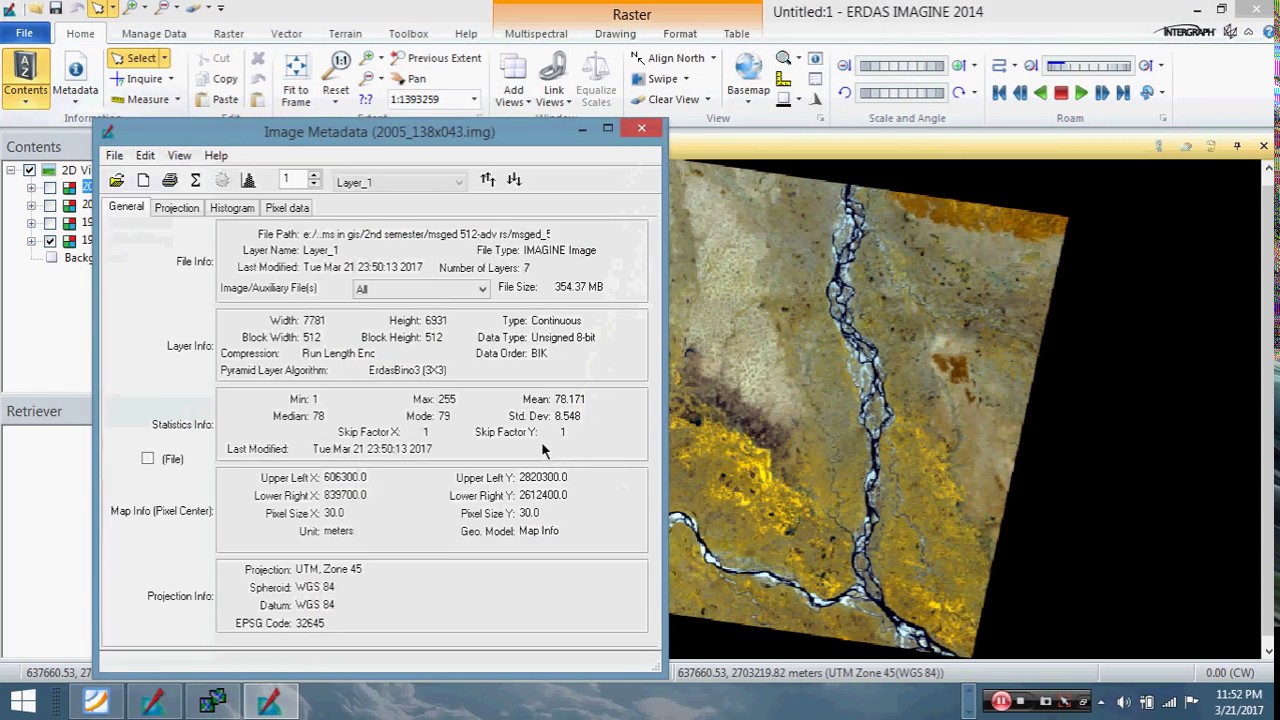 Georeferencing (Image to Image) in Erdas Imagine