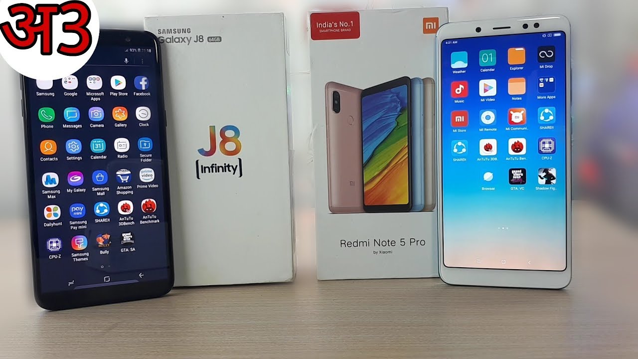 Galaxy J8 vs Redmi Note 5 Pro full comparison