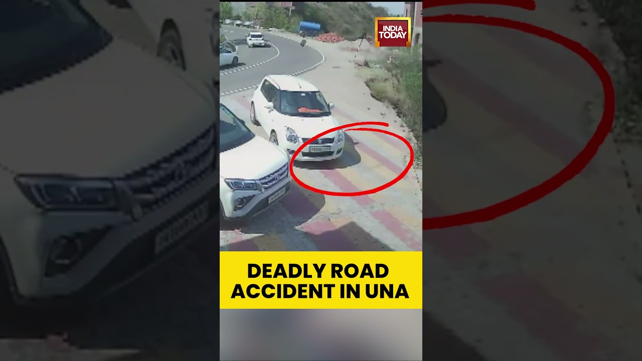 Video: Car flies off hilly road in Himachal after tyre burst, falls into gorge #caraccident #vital
