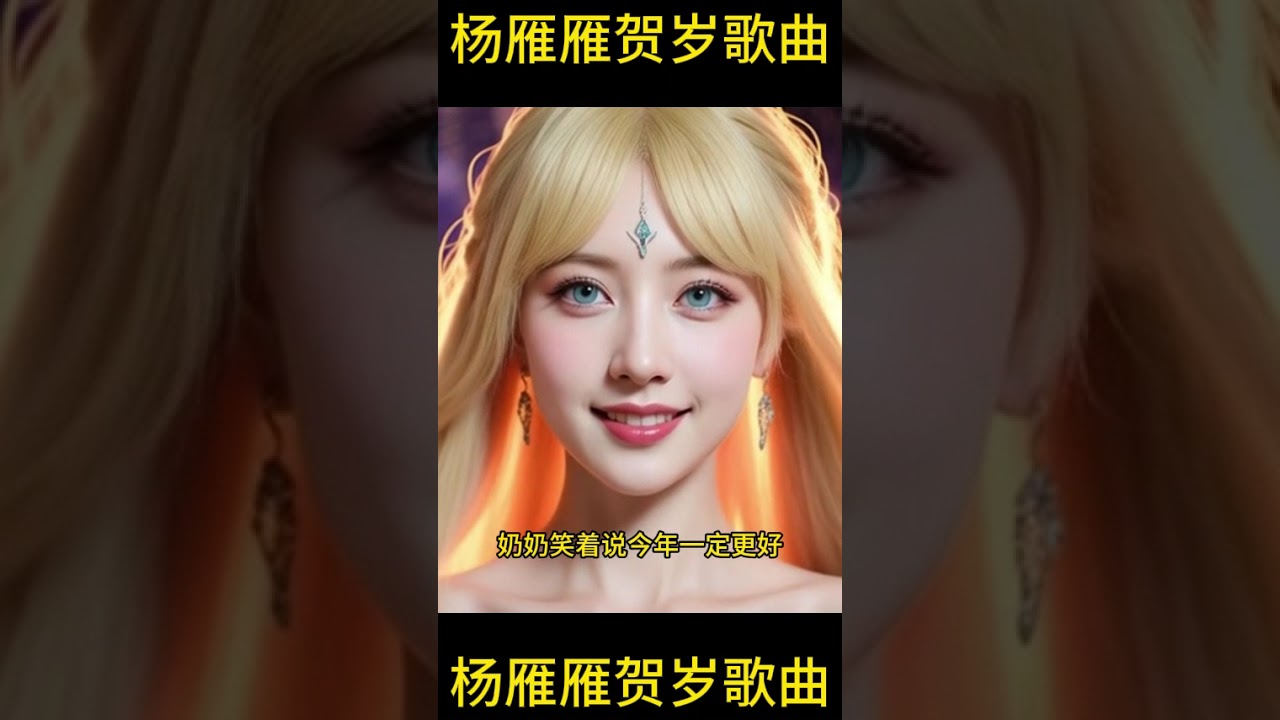 【手机版本】456.杨雁雁新年贺岁歌曲：1.新年新希望  2.新年好运到 3.新年新目标