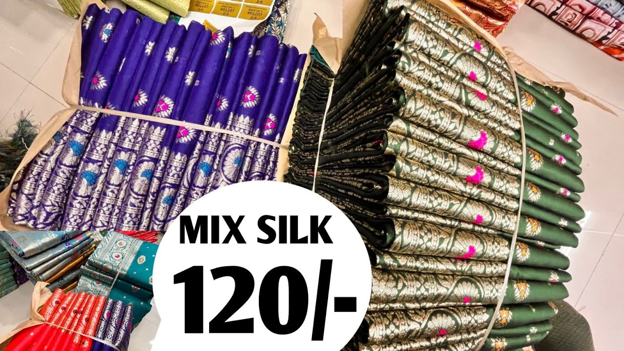 किलो से सस्ती बनारसी पैठनींसिल्क फैक्ट्री 2024🏭BANARASI LOT|SURAT SAREE|​⁠SILKSADI@marketselladda