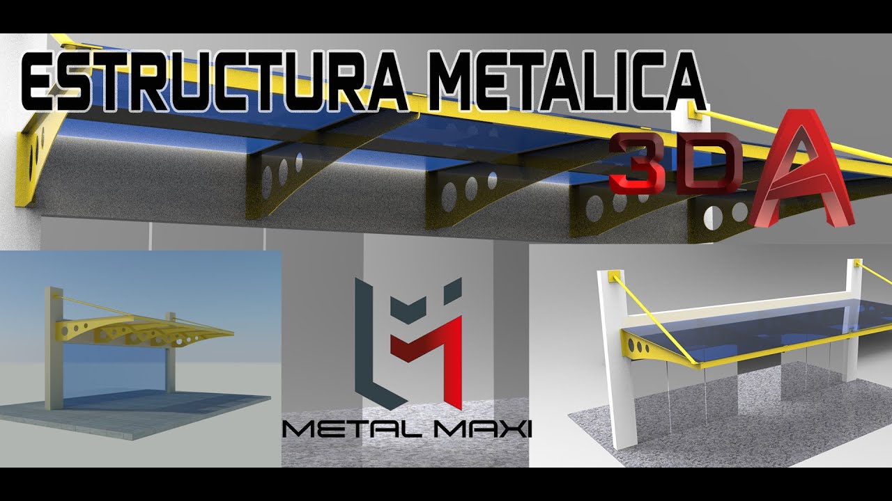 🌟🌟🌟 AutoCAD 3D para PRINCIPIANTES : CUBIERTA METALICA