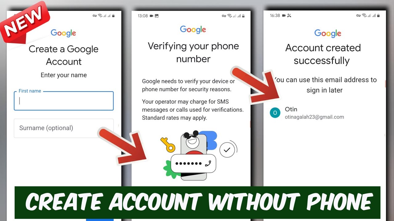 Как создать аккаунт Gmail без подтверждения номера телефона в 2026 году | Подтвердите свой номер ...