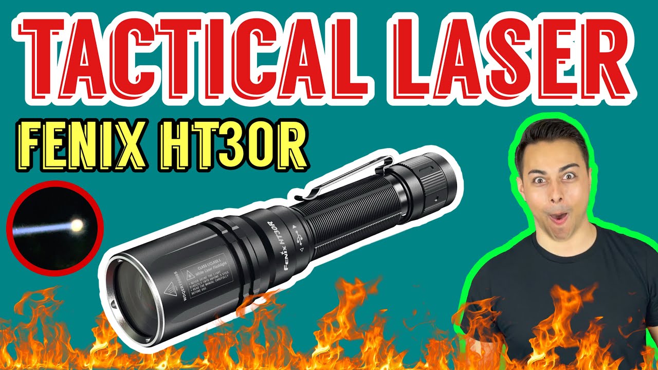 IS THIS DANGEROUS? 600,000 Candela LASER? FLASHLIGHT LIGHTSABER? Fenix HT30R White Laser Gear Review