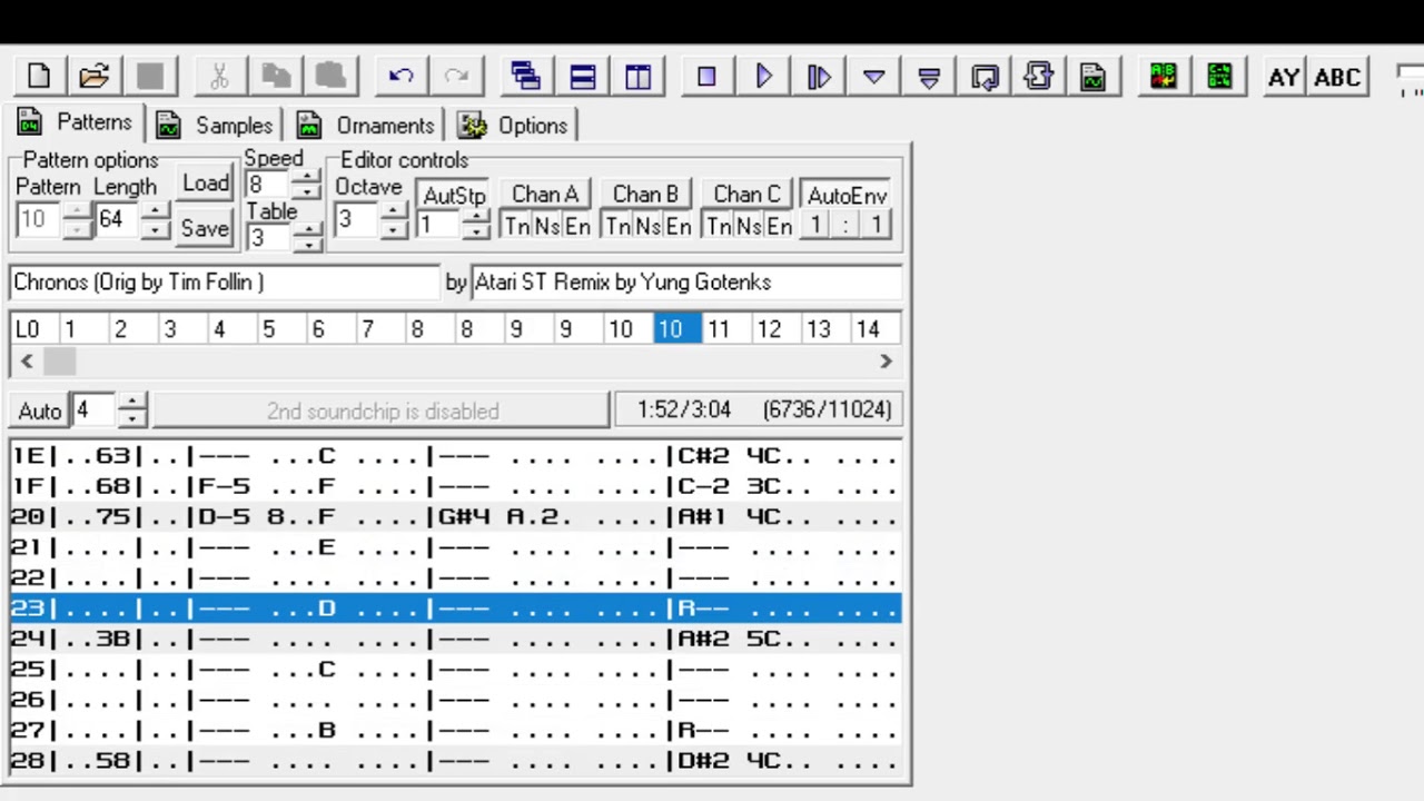 Tim Follin - Chronos (Atari ST AY-3-8910 Cover)