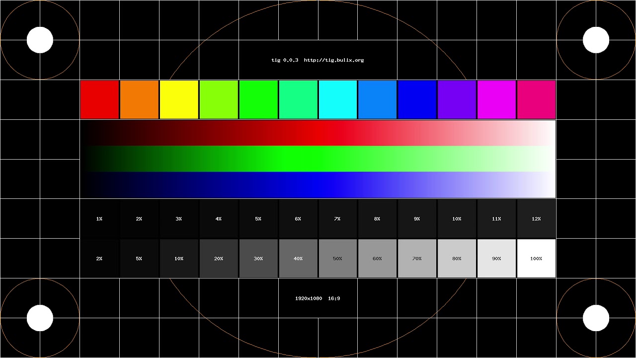 709 chart, 0-255, 16-235, screen - monitor calibration