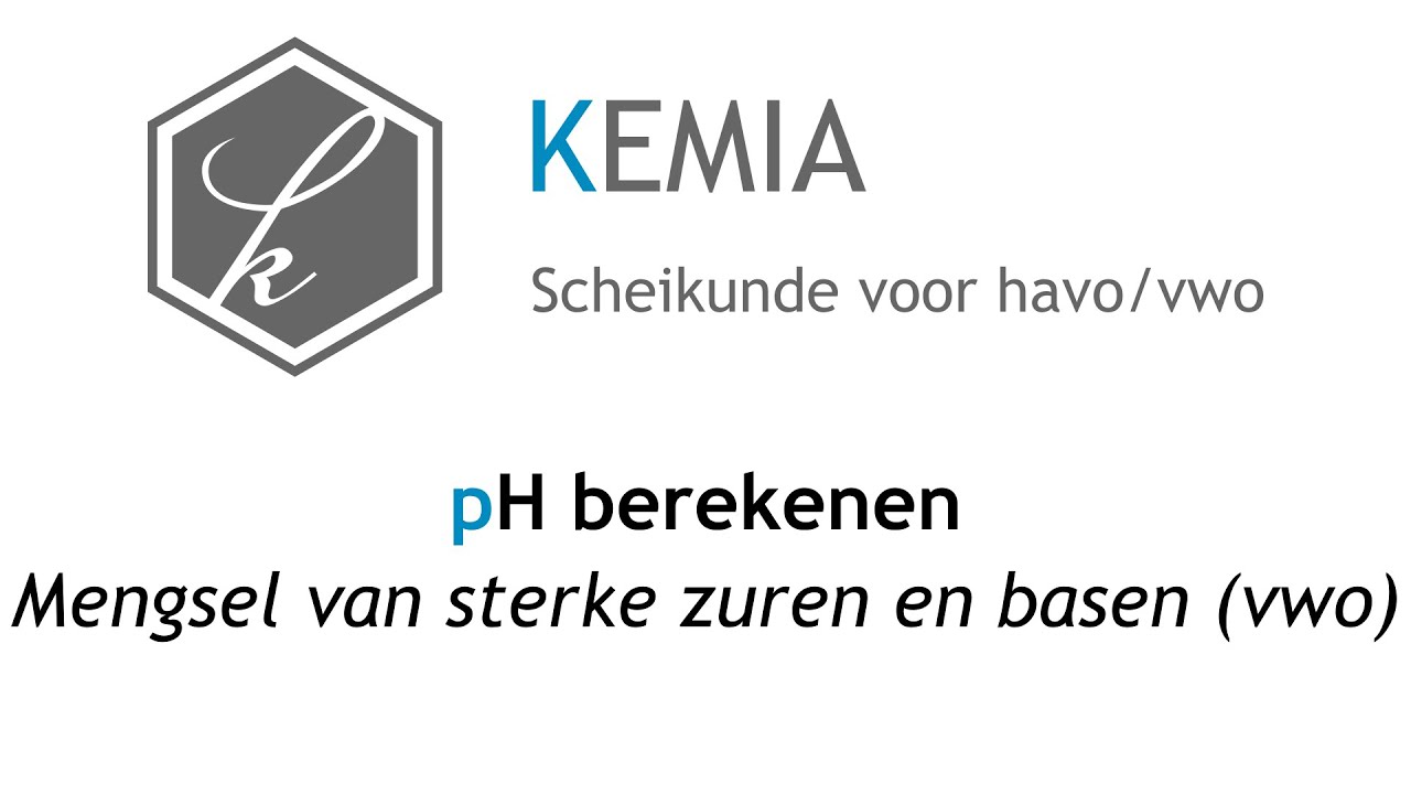 pH berekenen: Mengsels sterke zuren en basen (vwo)