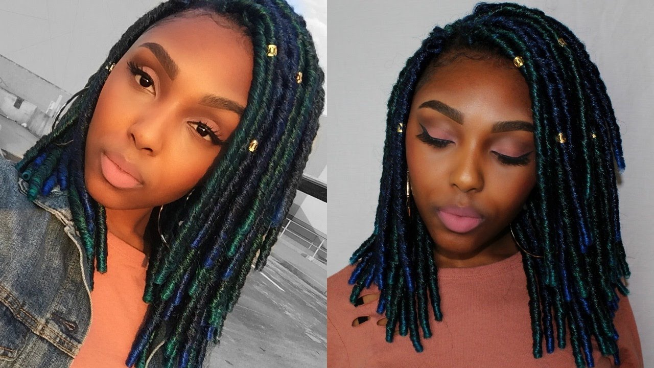 GREEN/BLUE BOBBI BOSS BOMBA FAUX LOCS SOUL 12 INCH