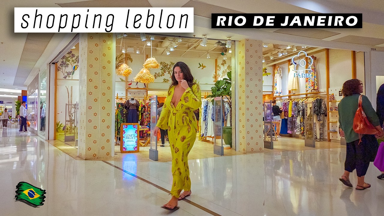 Walking in SHOPPING LEBLON — High-End Shopping Mall — Rio de Janeiro, Brazil — 2025 【 4K UHD 】