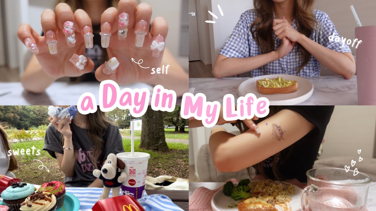 【2日間】充実した休日☀️食事記録/ピクニック/セルフネイル💅【食事vlog】