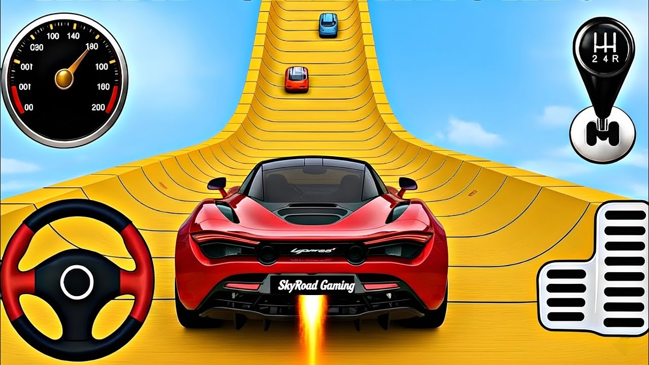 Superhero Car Mega Ramp Driving Tracks- Impossible GT Car Stunts Racing 3D -Android GamePlay
