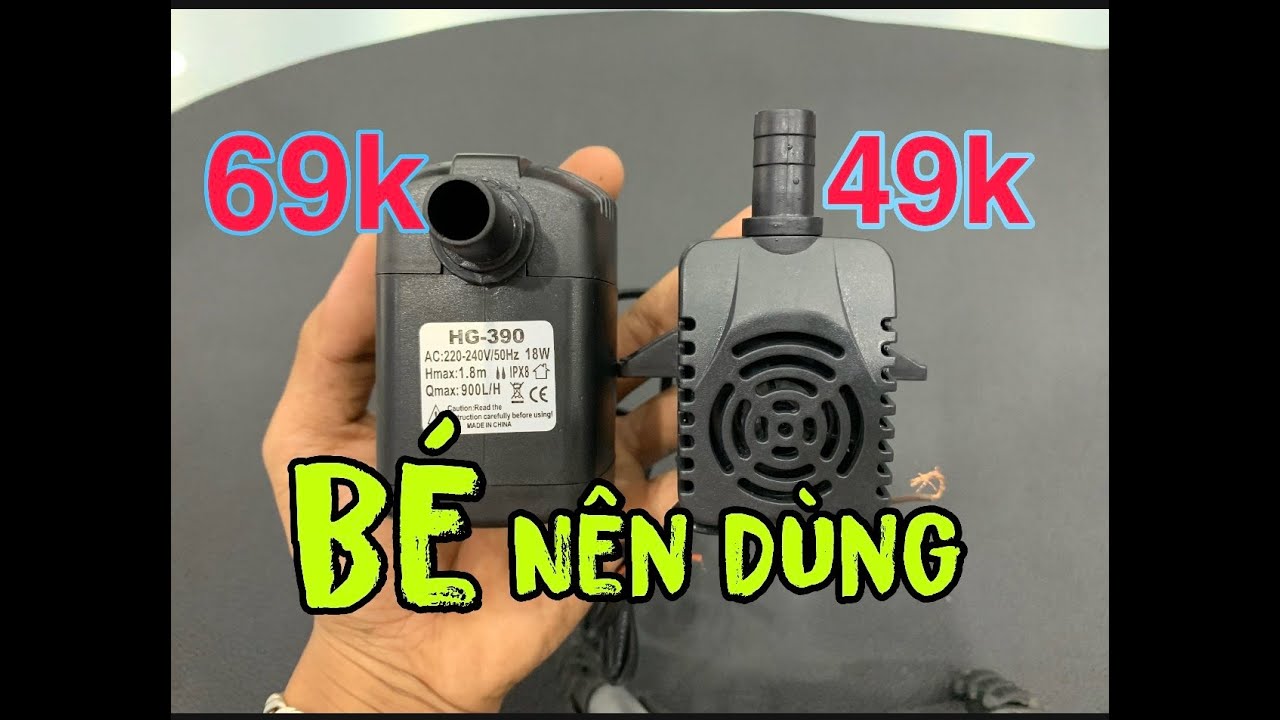 Máy Bơm Tốt Nhất Cho Bể Cá Mini - từ 30-100l nước. 