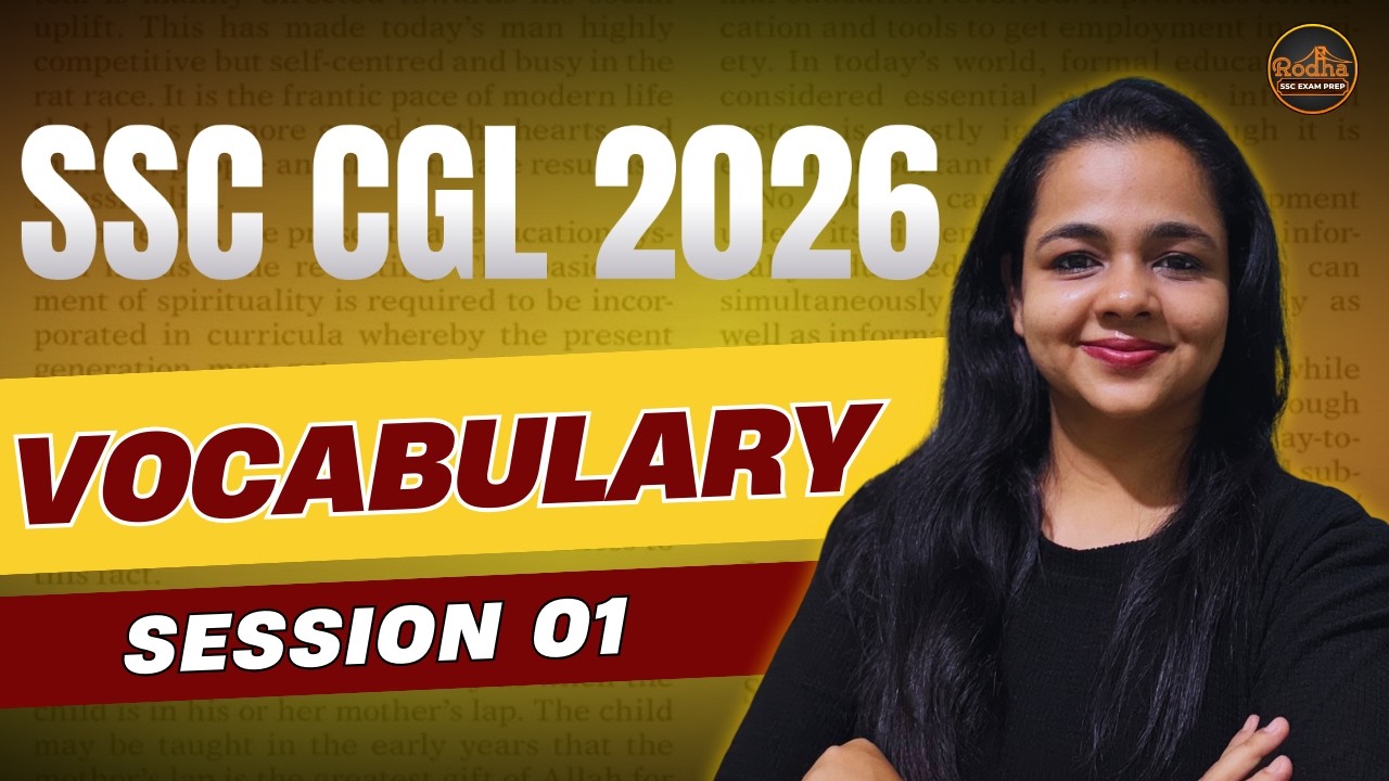 Vocabulary for SSC | Basics to Advanced (Session 1) | English Vocabulary Foundation | Sneha Ma’am