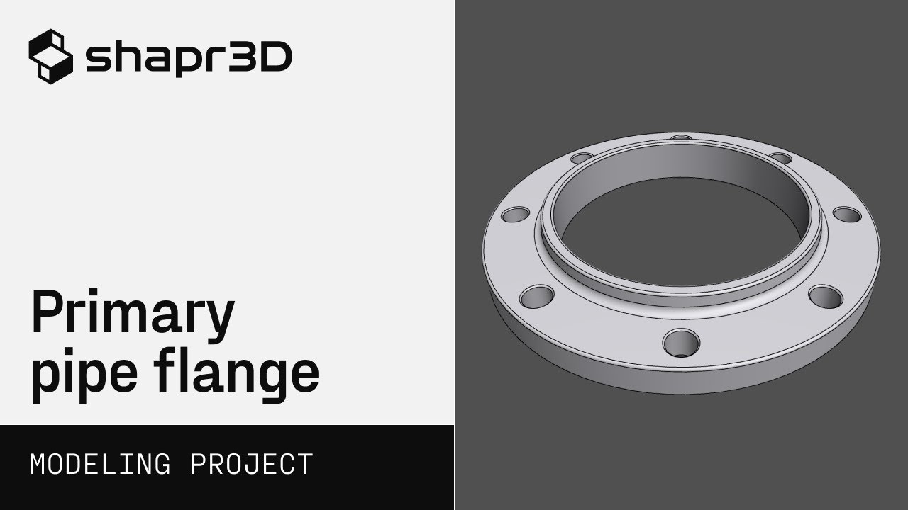 Pipe flange part 1: Primary flange | Modeling projects
