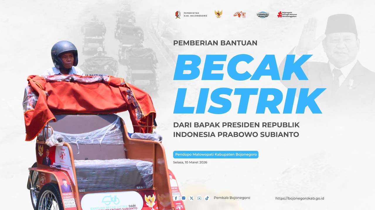 🔴[LIVE] PEMBERIAN BANTUAN BECAK LISTRIK DARI BAPAK PRESIDEN REPUBLIK INDONESIA PRABOWO SUBIANTO
