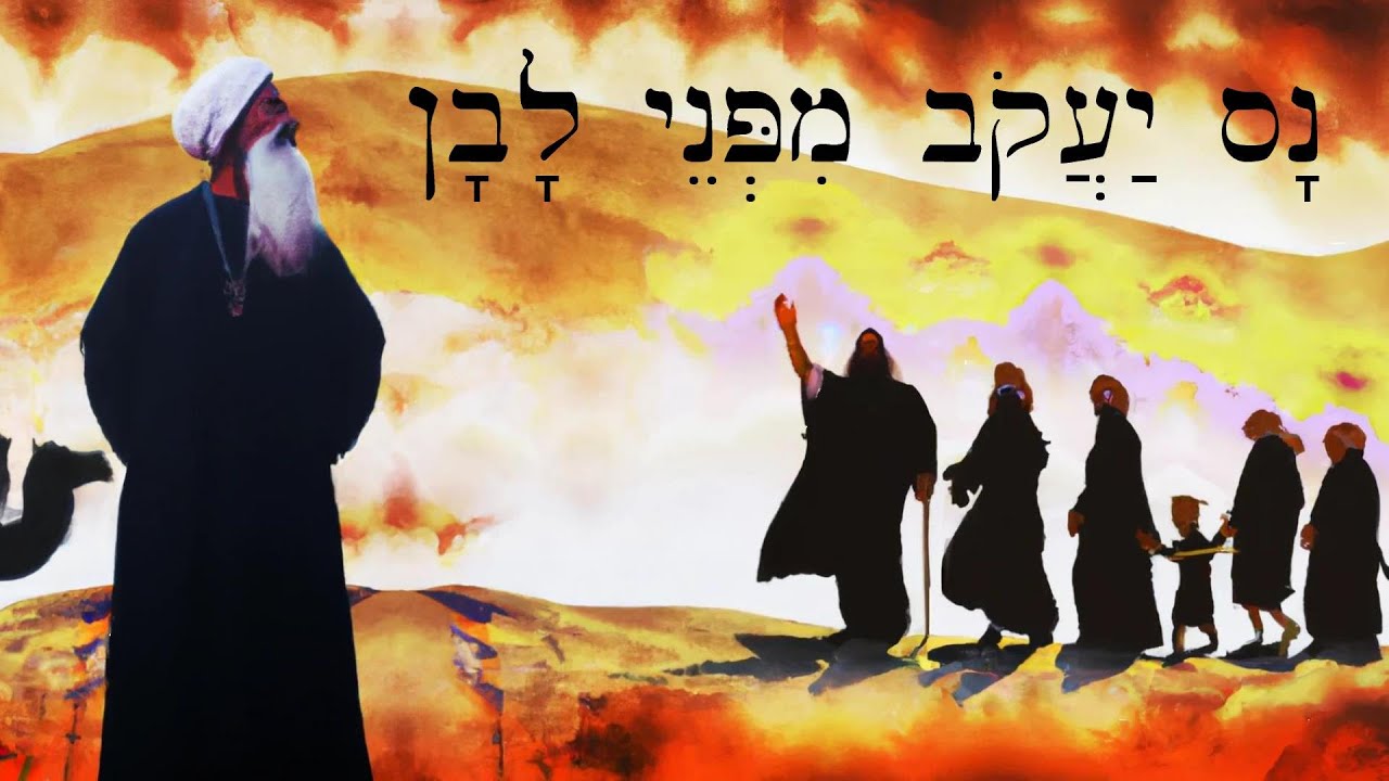 Иврит - נָס יַעֲקֹב מִפְּנֵי לָבָן - Иаков бежит от Лавана - Легкие истории на библейском иврите
