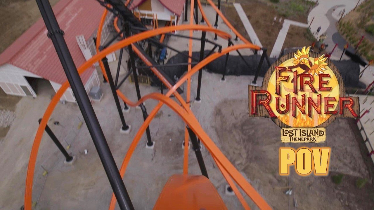 Fire Runner POV (Front Row, 60FPS), Lost Island New-for-2025 RMC Raptor | Non-Copyright