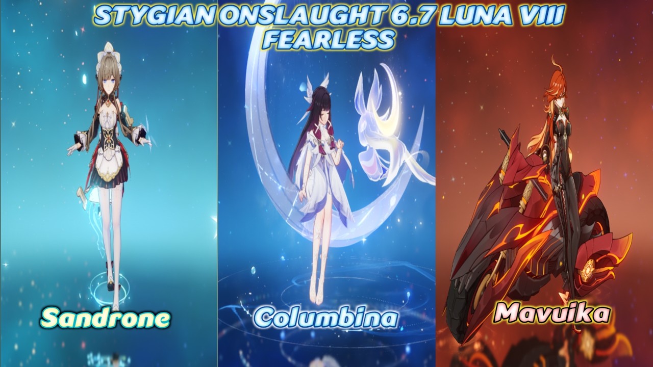 Fearless Difficulty First Time Clear! | Stygian Onslaught 6.7 Luna VIII (Genshin Impact)