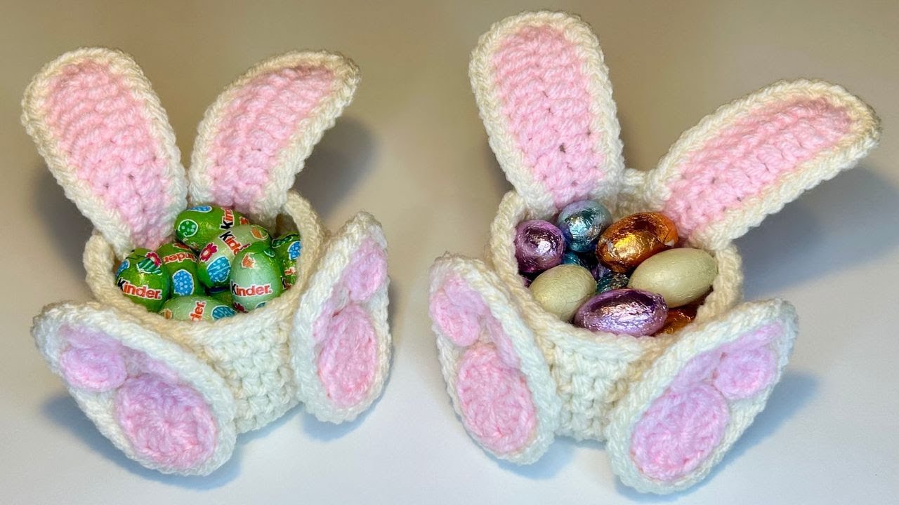 Learn How to Crochet a Cute Easter Bunny Basket | Beginner Friendly Tutorial