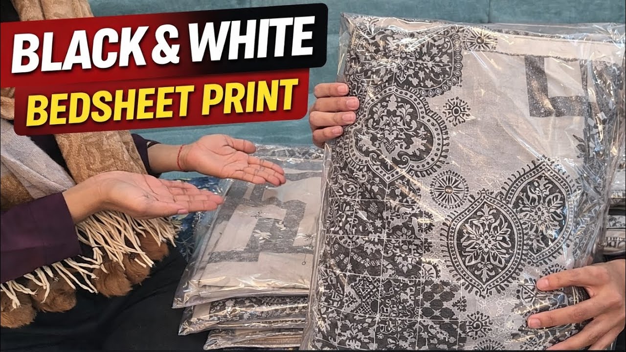 Black and white Bedsheet 😍| Simple Look, Royal Feel | Full review