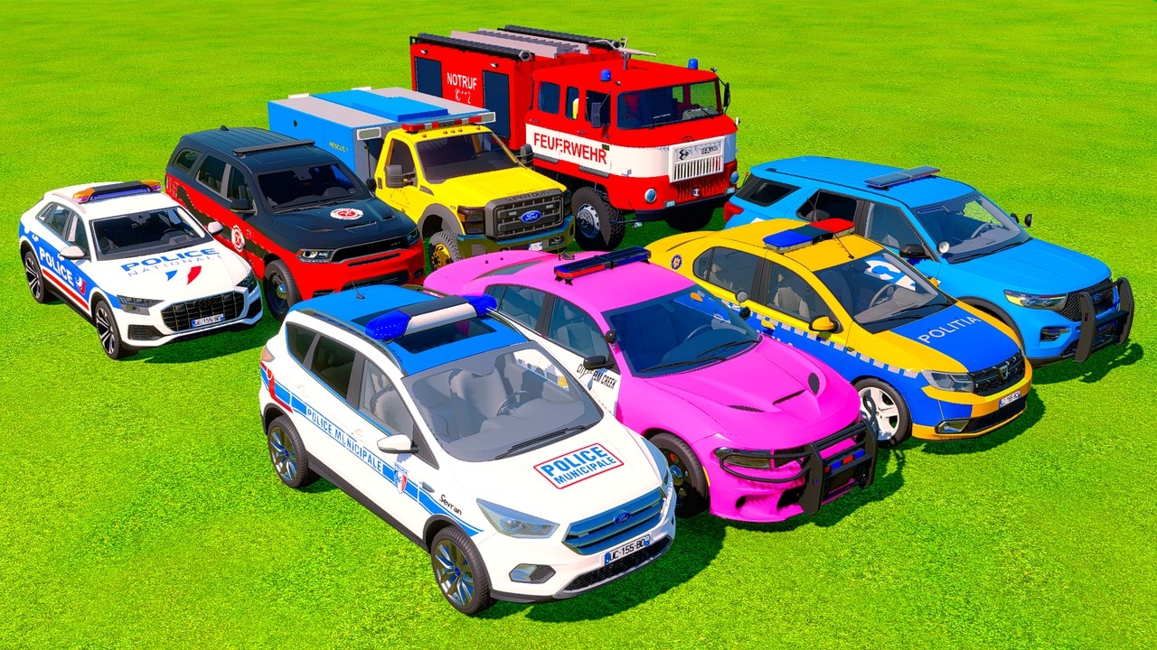 TRANSPORTING AND DRIVEN 5 POLICE, AMBULANCE, FIRE DEPARTMENT, RESCUE CARS VOL 19
