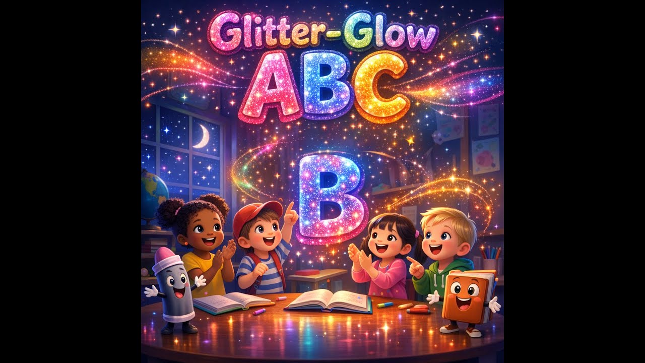 Glitter-Glow ABCs - Lyrical✨ | Learn Alphabet A–Z with Sparkle Songs | Kids Learning Rhymes
