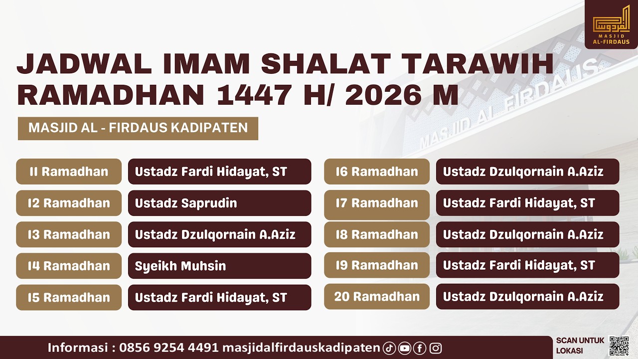 [LIVE] Sholat Tarawih Malam ke 12 - Ustadz Saprudin  حَفِظَهُ الله