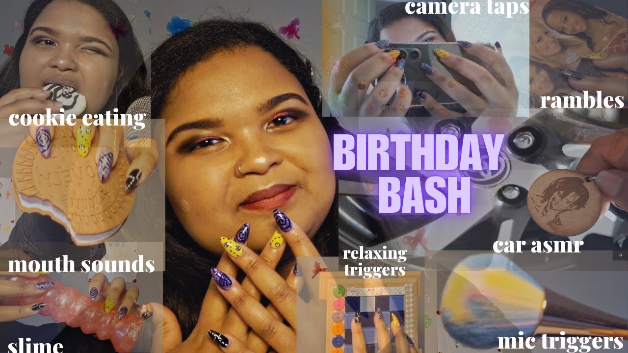 BIRTHDAY BASH 🎂ASMR🎂 2 HOURS OF ALL YOUR FAV TRIGGERS !
