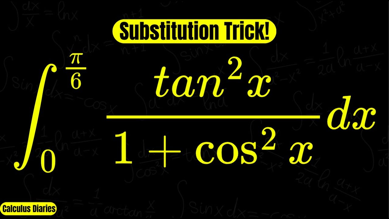 Хитрый прием подстановки для интеграла tan²(x)/(1+cos²(x)) dx