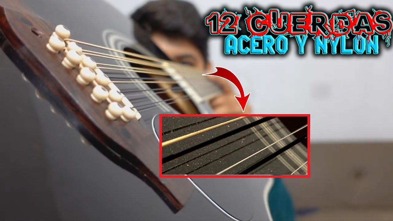Guitarra de 12 cuerdas con cuerdas de Nylon y acero