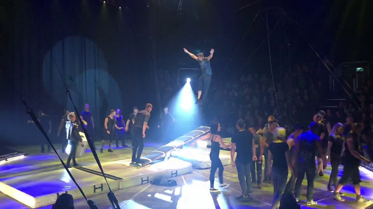 Teeterboard act duo &ldquo; Up and Down&rdquo; created by Dmytro Turkeiev and Petar Stoyanov at Circus Flic Flac