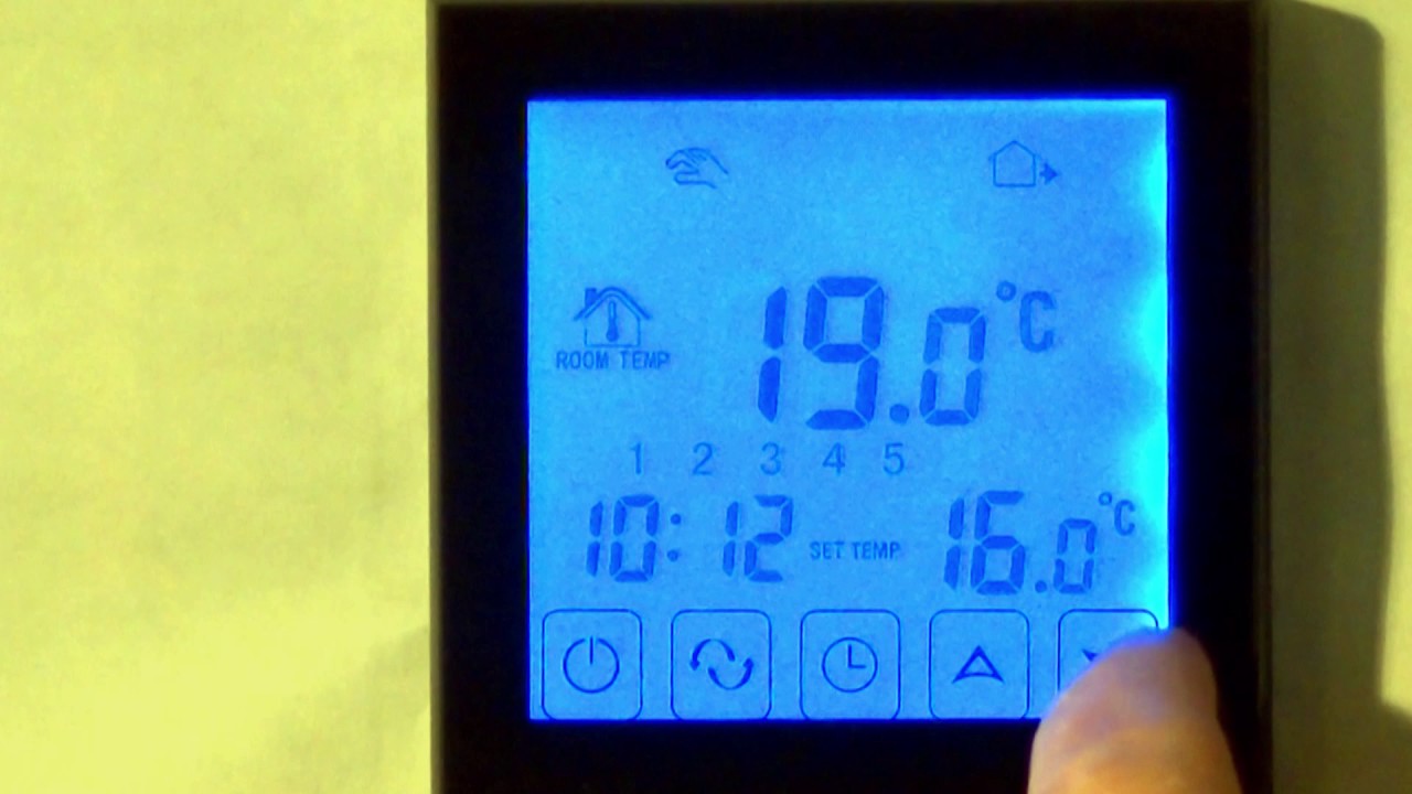 Allbrite's All-008 Touch Screen Thermostat - Setting the Program