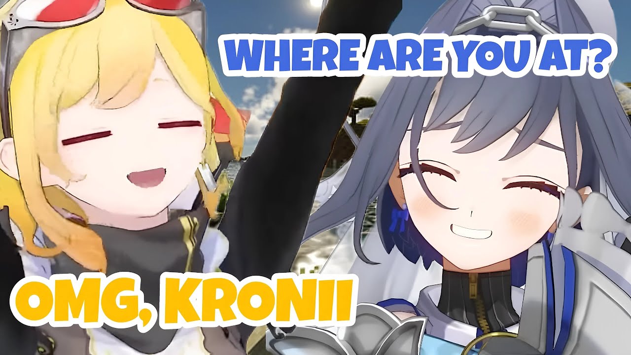 Finally, Kronii is playing Minecraft and here's Kaela react | Hololive EN in Minecraft