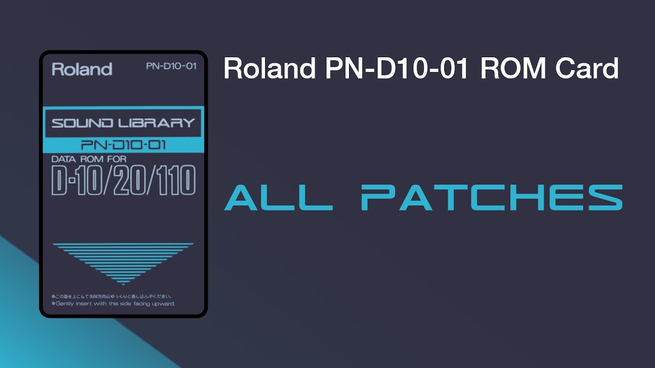 Roland D-20 | PN-D10-01 ROM Card All Patches