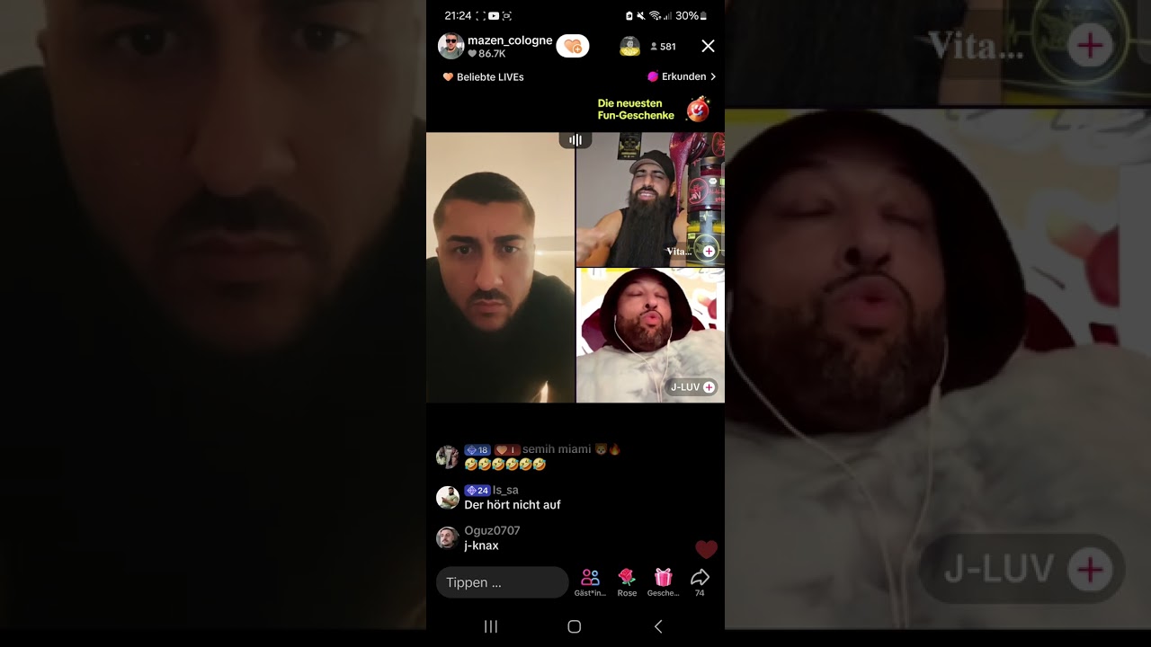 Mazen Live ESKALIERT mit J-Luv 😂😂😂😂