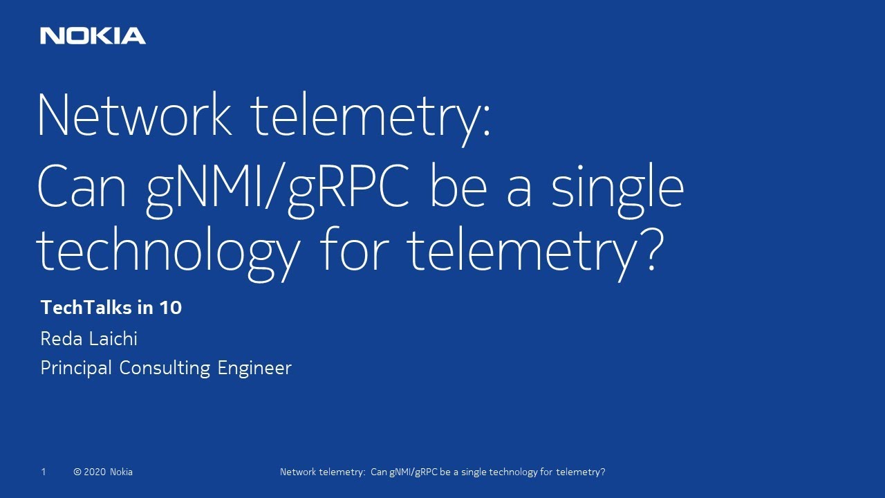 Nokia TechTalks in 10 - Network Telemetry