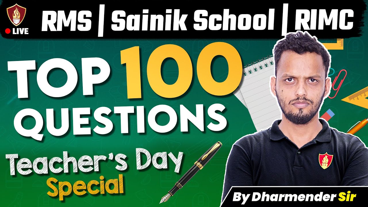 Top 100 GK Questions | Sainik School 2026 | RMS | AISSEE | RIMC | Dharmendra Sir